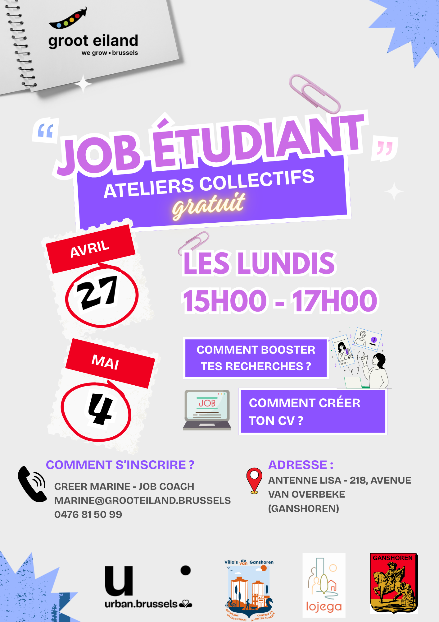 atelier job &eacute;tudiant antenne LISA 